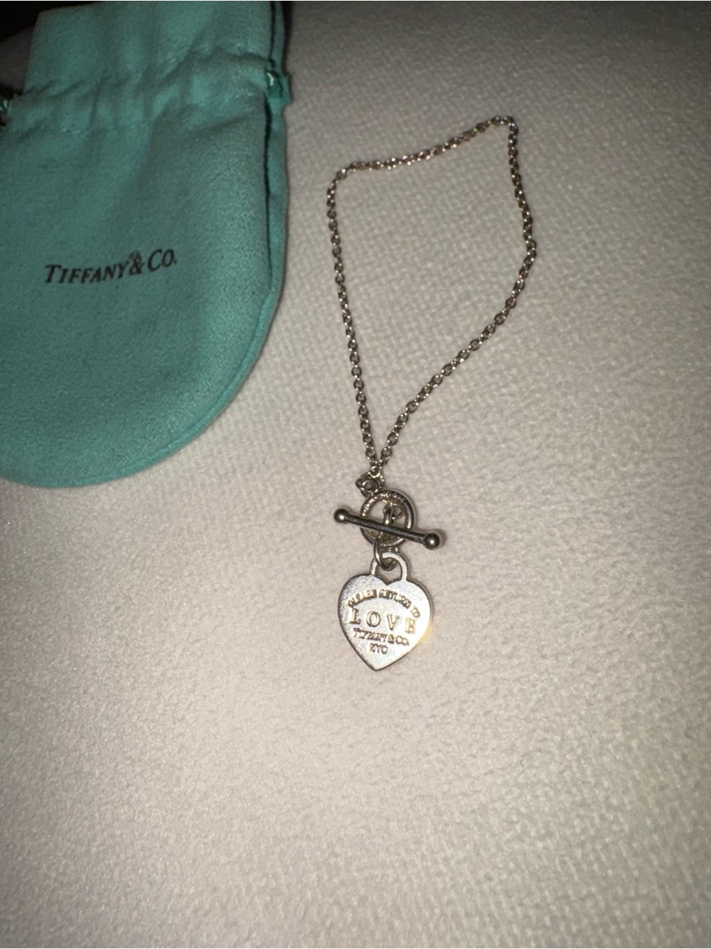 Tiffany & Co. Sterling Silver LOVE Heart Toggle bracelet